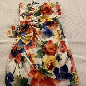 Xoxo Floral Strapless Dress